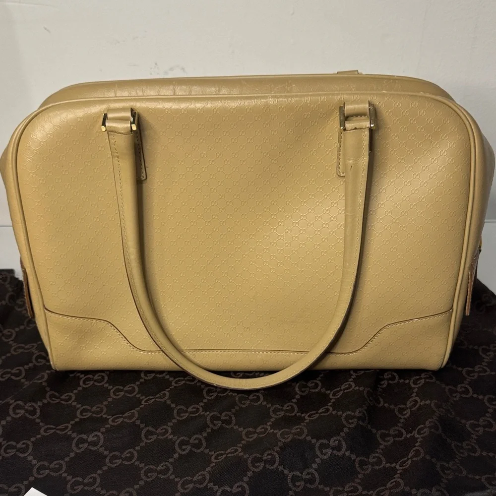 ✨ VINTAGE Gucci Micro Guccissima Leather Bowling Bag –With Dust Bag + COA